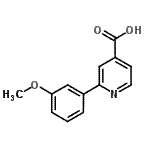 结构式 CAS# 100004-95-3, 2-(3-甲氧基苯基)吡啶-4-羧酸