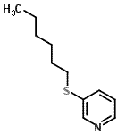CAS#: 100056-23-3， 3-(Hexylsulfanyl)Pyridine