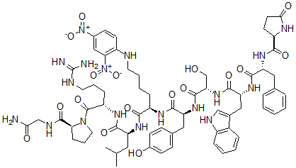 CAS 登录号：100304-55-0， 苯丙氨酰(2)-N-epsilon-(2,4)-二硝基苯酚-赖氨酰(6)-黄体生成激素释放激素