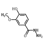 结构式 CAS# 100377-63-7, 4-羟基-3-甲氧基苯甲酰肼