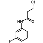 结构式 CAS# 100638-26-4, 3-氯-N-(3-氟苯基)丙酰胺