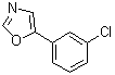 结构式 CAS# 1008-94-2, 5-(3-氯苯基)-1,3-恶唑