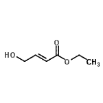 结构式 CAS# 10080-68-9, 乙基(2E)-4-羟基-2-丁烯酸酯