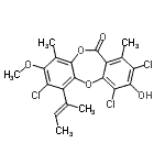 CAS 登录号：10089-10-8， 6-[(2E)-2-丁烯-2-基]-2,4,7-三氯-3-羟基-8-甲氧基-1,9-二甲基-11H-二苯并[b,e][1,4]二氧杂卓-11-酮