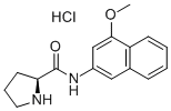 CAS 登录号：100930-07-2， (2S)-N-(4-甲氧基-2-萘基)-2-吡咯烷甲酰胺单盐酸盐