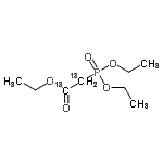 结构式 CAS# 100940-60-1, 乙基(二乙氧基磷酰)(<sup>13</sup>C<sub>2</sub>)乙酸酯