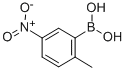 structure of CAS# 100960-11-0, B-(2-Methyl-5-Nitrophenyl)-Boronic Acid;(2-Methyl-5-Nitro-Phenyl)Boronic Acid;2-Methyl-5-Nitrophenylboronic Acid;M4432g1
