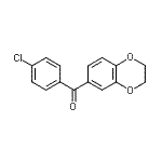 structure of CAS# 101018-98-8, (4-Chlorophenyl)(2,3-Dihydro-1,4-Benzodioxin-6-Yl)Methanone;(4-chlorophenyl)(2,3-dihydro-1,4-benzodioxin-6-yl)methanone;2H,3H-benzo[3,4-e]1,4-dioxan-6-yl 4-chlorophenyl ketone;4-Chloro-3',4'-(ethylenedioxy)benzophenone