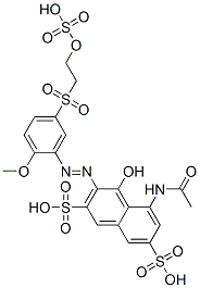 CAS#: 10116-15-1， 5-(Acetylamino)-4-Hydroxy-3-[[2-Methoxy-5-[[2-(Sulphooxy)Ethyl]Sulphonyl]Phenyl]Azo]Naphthalene-2,7-Disulphonic Acid