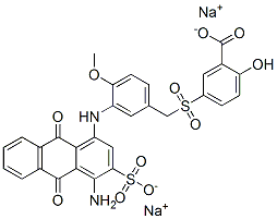 CAS#: 10142-59-3， 5-[[[3-[(4-Amino-9,10-Dihydro-9,10-Dioxo-3-Sulfo-1-Anthracenyl)Amino]-4-Methoxyphenyl]Methyl]Sulfonyl]-2-Hydroxy-Benzoic Acid Sodium Salt (1:2)