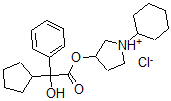 CAS#: 101710-78-5， (1-Cyclohexylpyrrolidin-1-Ium-3-Yl) 2-Cyclopentyl-2-Hydroxy-2-Phenylacetate Chloride