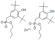 CAS#: 10175-95-8， Zinc Dibutyl Bis[[[3,5-Bis(1,1-Dimethylethyl)-4-Hydroxyphenyl]Methyl]Phosphonate]