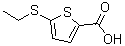 structure of CAS# 101861-40-9, 5-(Ethylsulfanyl)-2-Thiophenecarboxylic Acid;5-(ethylsulfanyl)thiophene-2-carboxylic acid;5-(ethylthio)-2-thiophenecarboxylic acid;5-ethylthiothiophene-2-carboxylic acid