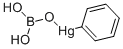 structure of CAS# 102-98-7, Phenylmercury Dihydrogen Borate;(Orthoborato(3-)-O)Phenylmercurate(2-), Dihydrogen;Boric Acid, Phenylmercury Deriv.;Caswell No. 656C