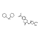 structure of CAS# 102185-42-2, Dicyclohexylammonium 2-(tert-butoxycarbonylamino)-3-(4-nitrophenyl)propanoate;Boc-4-nitro-L-phenylalanine dicyclohexylammonium salt