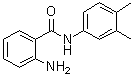 结构式 CAS# 102630-81-9, 2-氨基-N-(3,4-二甲基苯基)苯甲酰胺