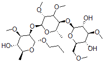 CAS#: 102717-63-5， (2S,3R,4S,5R,6R)-2-[(2S,3S,5R,6S)-6-[(2R,3R,4R,5S,6S)-5-Hydroxy-4-Methoxy-6-Methyl-2-Propoxyoxan-3-Yl]Oxy-4,5-Dimethoxy-2-Methyloxan-3-Yl]Oxy-4-Methoxy-6-(Methoxymethyl)Oxane-3,5-Diol