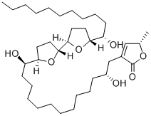 CAS 登录号：102989-24-2， (5S)-3-[(2S,13R)-2,13-二羟基-13-[(2R,5R)-5-[(2R,5R)-5-[(1R)-1-羟基十一烷基]四氢呋喃-2-基]四氢呋喃-2-基]十三烷基]-5-甲基-5H-呋喃-2-酮