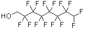 structure of CAS# 10331-08-5, 2,2,3,3,4,4,5,5,6,6,7,7,8,8-Tetradecafluoro-1-Octanol;1H,1H,8H-Perfluoro-1-octanol;1H,1H,8H-Perfluorooctan-1-ol;1H,1H,8H-Tetradecafluorooctan-1-ol