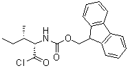 structure of CAS# 103321-51-3, 9H-Fluoren-9-Ylmethyl [(2S,3S)-1-Chloro-3-Methyl-1-Oxo-2-Pentanyl]Carbamate;FMOC-ILE-CL
