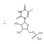 CAS#: 103404-82-6， 5-Iodo-1-(5-O-Phosphonopentofuranosyl)-2,4(1H,3H)-Pyrimidinedione Sodium Salt (1:1)