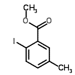 structure of CAS# 103440-52-4, Methyl 2-Iodo-5-Methylbenzoate;2-Iodo-5-methylbenzoic acid methyl ester;methyl 2-iodanyl-5-methyl-benzoate;MFCD12198129