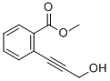 structure of CAS# 103606-72-0, 2-(3-Hydroxy-1-Propyn-1-Yl)-Benzoic Acid Methyl Ester;Methyl 2-(3-Hydroxyprop-1-Yn-1-Yl)Benzoate;METHYL 2-(3-HYDROXYPROP-1-YNYL)BENZOATE