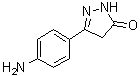 结构式 CAS# 103755-57-3, 5-(4-氨基苯基)-2,4-二氢-3H-吡唑-3-酮