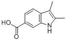 structure of CAS# 103986-06-7, 2,3-Dimethyl-1H-Indole-6-carboxylic Acid;2,3-Dimethyl-1H-Indole-6-Carboxylic Acid 97%;2,3-DIMETHYL-1H-INDOLE-6-CARBOXYLIC ACID