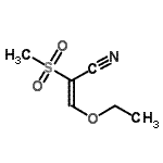 结构式 CAS# 104007-26-3, (2E)-3-乙氧基-2-(甲基磺酰基)丙烯腈