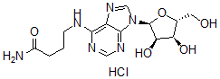 CAS#: 104124-24-5， 4-[[9-[(2S,3R,4S,5R)-3,4-Dihydroxy-5-(Hydroxymethyl)Oxolan-2-Yl]Purin-6-Yl]Amino]Butanamide Hydrochloride