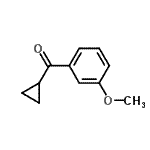 structure of CAS# 104271-41-2, Cyclopropyl(3-Methoxyphenyl)Methanone;Cyclopropyl 3-methoxyphenyl ketone;cyclopropyl(3-methoxyphenyl)methanone;MFCD03841209