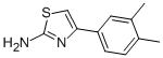 structure of CAS# 104296-00-6, 4-(3,4-Dimethylphenyl)-1,3-Thiazol-2-Amine;4-(3,4-Dimethylphenyl)Thiazol-2-Amine;4-(3,4-Dimethylphenyl)-2-Thiazolamine;[4-(3,4-Dimethylphenyl)Thiazol-2-Yl]Amine