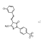 CAS#: 10430-57-6， Sodium 4-{4-[(3-Chlorophenyl)Diazenyl]-3-Methyl-5-Oxo-4,5-Dihydro-1H-Pyrazol-1-Yl}Benzenesulfonate