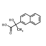 结构式 CAS# 10441-53-9, 2-羟基-2-(2-萘基)丙酸
