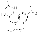 CAS#: 104449-98-1， 1-[4-[2-Hydroxy-3-[(1-Methylethyl)Amino]Propoxy]-3-(Propoxymethyl)Phenyl]-Ethanone
