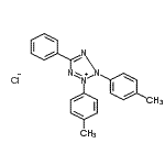 structure of CAS# 104497-77-0, 2,3-Bis(4-Methylphenyl)-5-Phenyl-2H-Tetrazol-3-Ium Chloride;2,3-Di(p-tolyl)-5-phenyltetrazolium Chloride