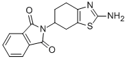 structure of CAS# 104618-33-9, 2-Amino-6-Phthalimido-4,5,6,7-Tetrahydro Benzothiazole;1H-Isoindole-1,3(2H)-Dione, 2-(2-Amino-4,5,6,7-Tetrahydro-6-Benzothiazolyl)-;2-(2-Amino-4,5,6,7-Tetrahydrobenzo[D]Thiazol-6-Yl)Isoindoline-1,3-Dione