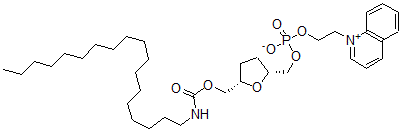 CAS#: 104786-62-1， [(2R,5S)-5-(Octadecylcarbamoyloxymethyl)Oxolan-2-Yl]Methyl 2-Quinolin-1-Ium-1-Ylethyl Phosphate