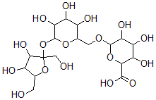 CAS#: 104880-42-4， 6-[[6-[3,4-Dihydroxy-2,5-Bis(Hydroxymethyl)Oxolan-2-Yl]Oxy-3,4,5-Trihydroxyoxan-2-Yl]Methoxy]-3,4,5-Trihydroxyoxane-2-Carboxylic Acid