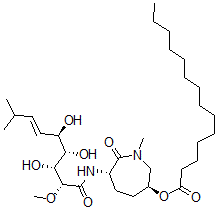 CAS#: 104947-69-5， [(3S,6S)-1-Methyl-7-Oxo-6-[[(E,2R,3R,4S,5R)-3,4,5-Trihydroxy-2-Methoxy-8-Methylnon-6-Enoyl]Amino]Azepan-3-Yl] Tetradecanoate