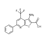 CAS#: 104960-50-1， 3-Amino-6-Phenyl-4-(Trifluoromethyl)Thieno[2,3-b]Pyridine-2-Carboxylic Acid
