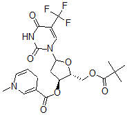 CAS#: 104987-44-2， 3'-(N-methyl-1,4-dihydronicotinoyl)-5'-pivaloyltrifluorothymidine