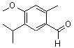 structure of CAS# 105337-42-6, 5-Isopropyl-4-Methoxy-2-Methylbenzaldehyde;4-methoxy-2-methyl-5-(methylethyl)benzaldehyde;4-methoxy-2-methyl-5-(propan-2-yl)benzaldehyde;5-isopropyl-4-methoxy-2-methylbenzaldehyde
