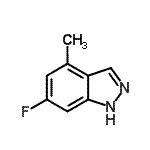CAS#: 105391-75-1， 6-Fluoro-4-Methyl-1H-Indazole