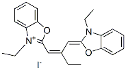CAS 登录号：1054-00-8， (2Z)-3-乙基-2-[(2E)-2-[(3-乙基-2H-1,3-苯并恶唑-1-鎓-2-基)亚甲基]丁亚基]-1,3-苯并恶唑碘化物