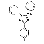 structure of CAS# 10557-51-4, 5-(4-Chlorophenyl)-2,3-Diphenyl-2H-Tetrazol-3-Ium Chloride;2,3-Diphenyl-5-(4-chlorophenyl)tetrazolium Chloride;5-(p-Chlorophenyl)-2,3-diphenyl-2H-tetrazolium chloride