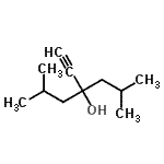 结构式 CAS# 10562-68-2, 4-乙炔基-2,6-二甲基-4-庚醇