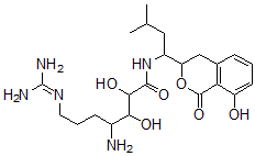 CAS#: 105688-01-5， 4-Amino-7-(Diaminomethylideneamino)-2,3-Dihydroxy-N-[1-(8-Hydroxy-1-Oxoisochroman-3-Yl)-3-Methylbutyl]Heptanamide