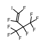 structure of CAS# 105774-97-8, (1Z)-1,2,3,4,4,4-Hexafluoro-1-Iodo-3-(Trifluoromethyl)-1-Butene;1-Iodononafluoro(3-methylbut-1-ene);1-Iodononafluoro(3-methylbut-1-ene), >97%;Hexafluoro-3-(trifluoromethyl)-1-iodobut-1-ene